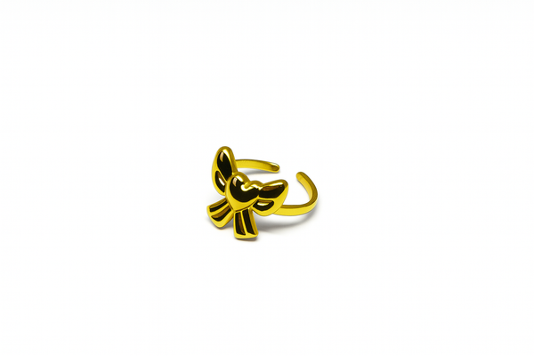 Gold Bow Adjustable Statement Ring