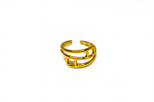 Gold Open Link Band Ring