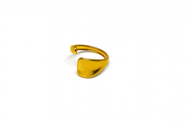 Gold Minimalist Open Statement Ring