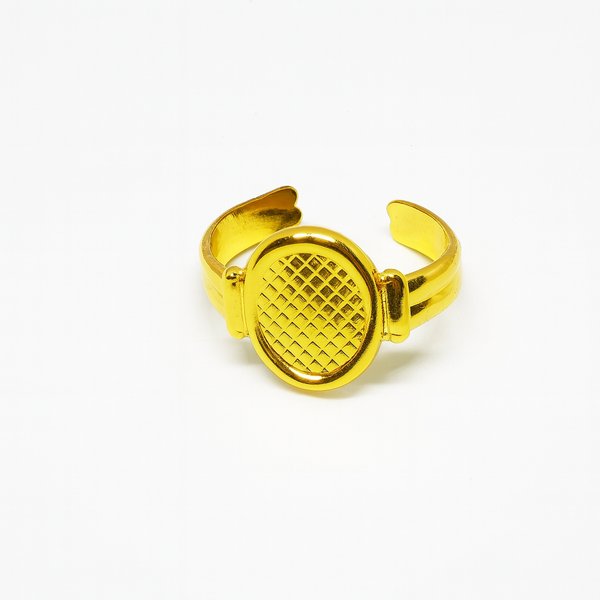 Gold Textured Statement Ring